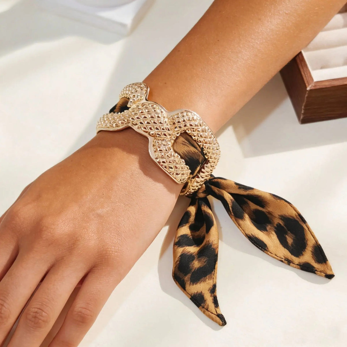 Leopard Print Scarf Bangle