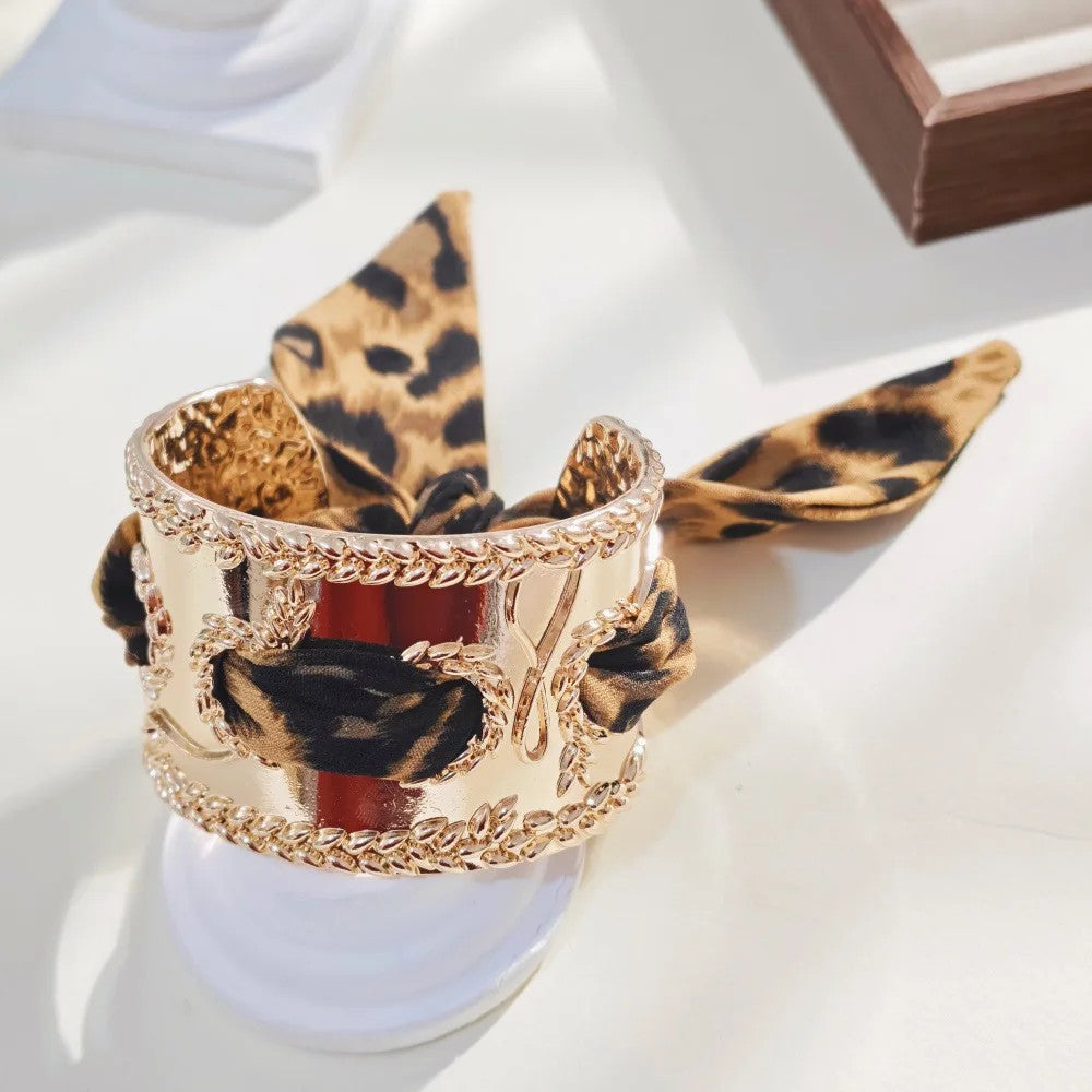 Leopard Print Scarf Bangle