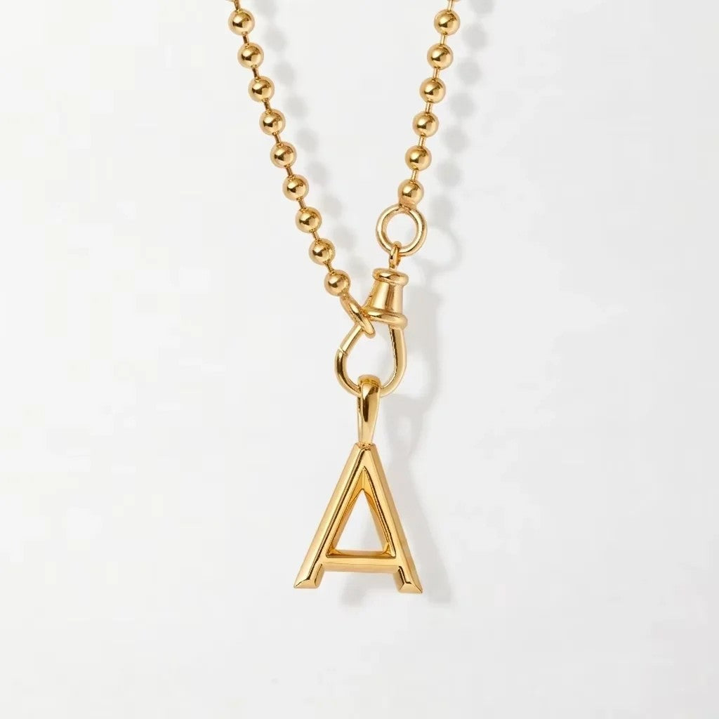 Letter A Beaded Necklace