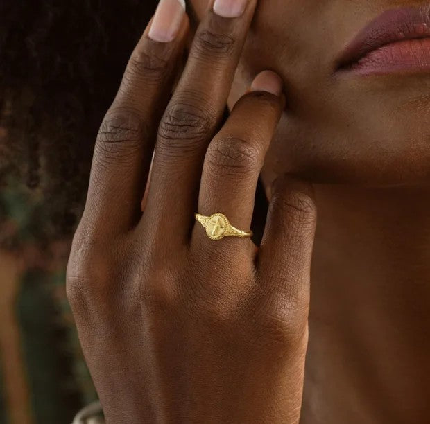 Cross Signet Ring