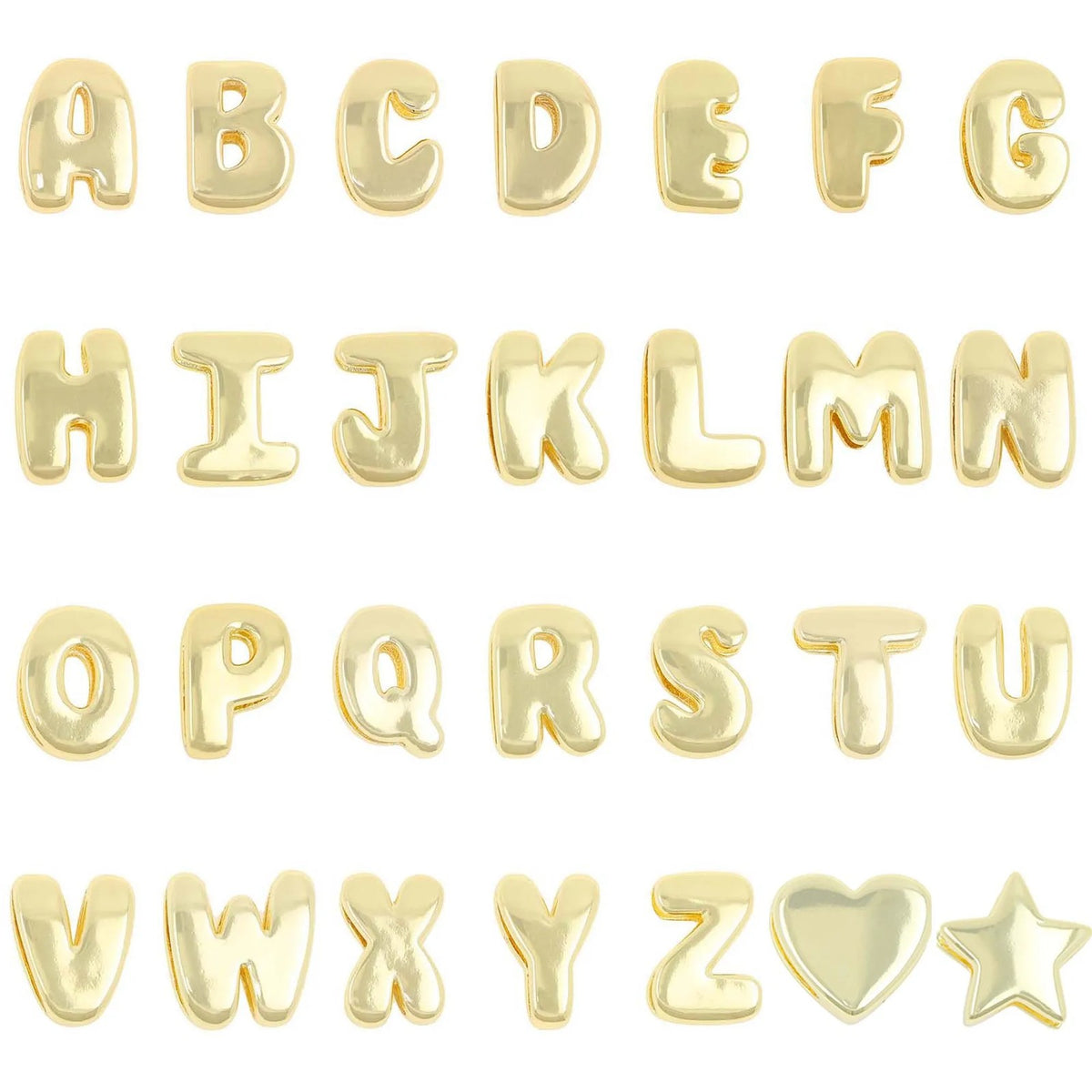 Gold Letter Rope Necklace