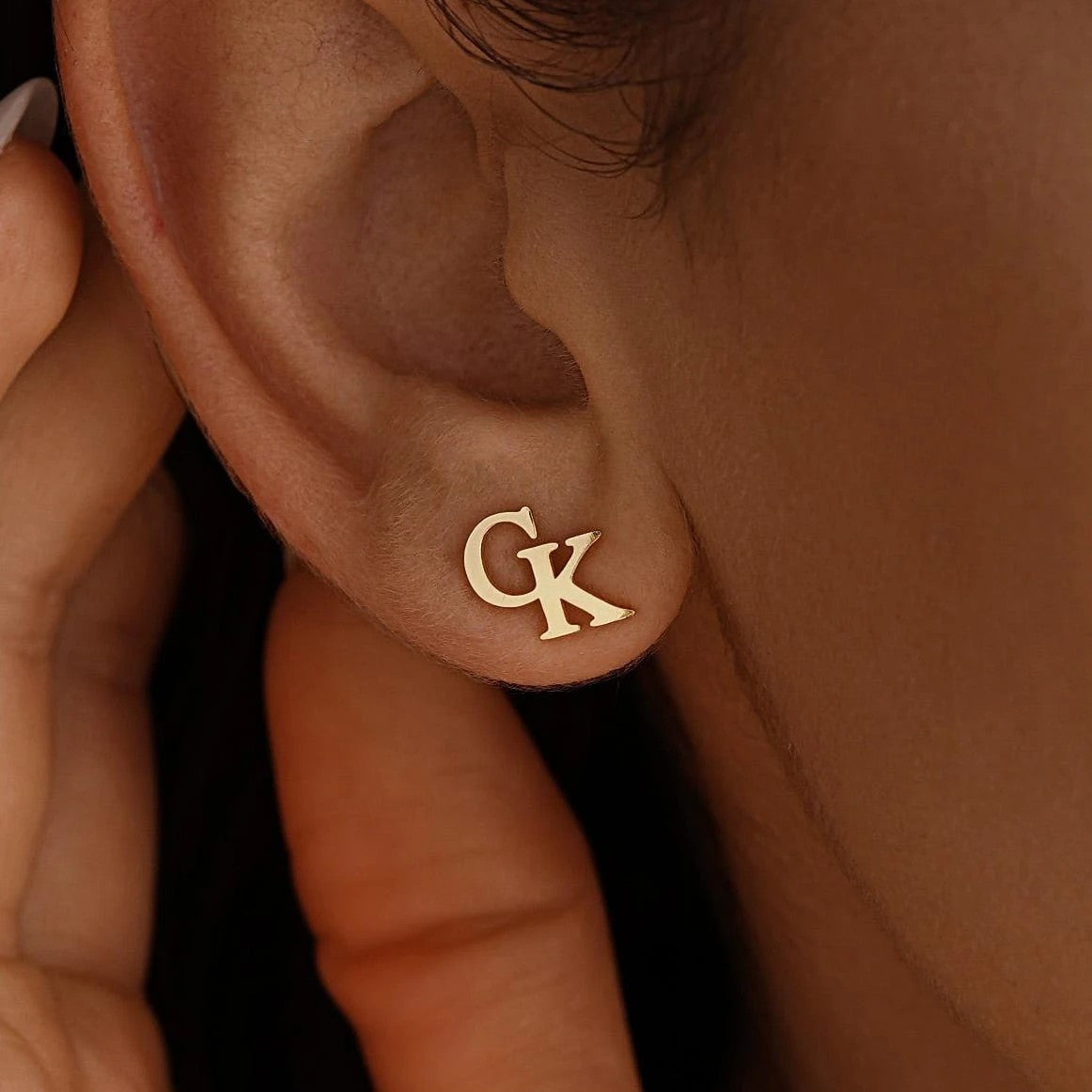 Custom Initial Letter Earrings