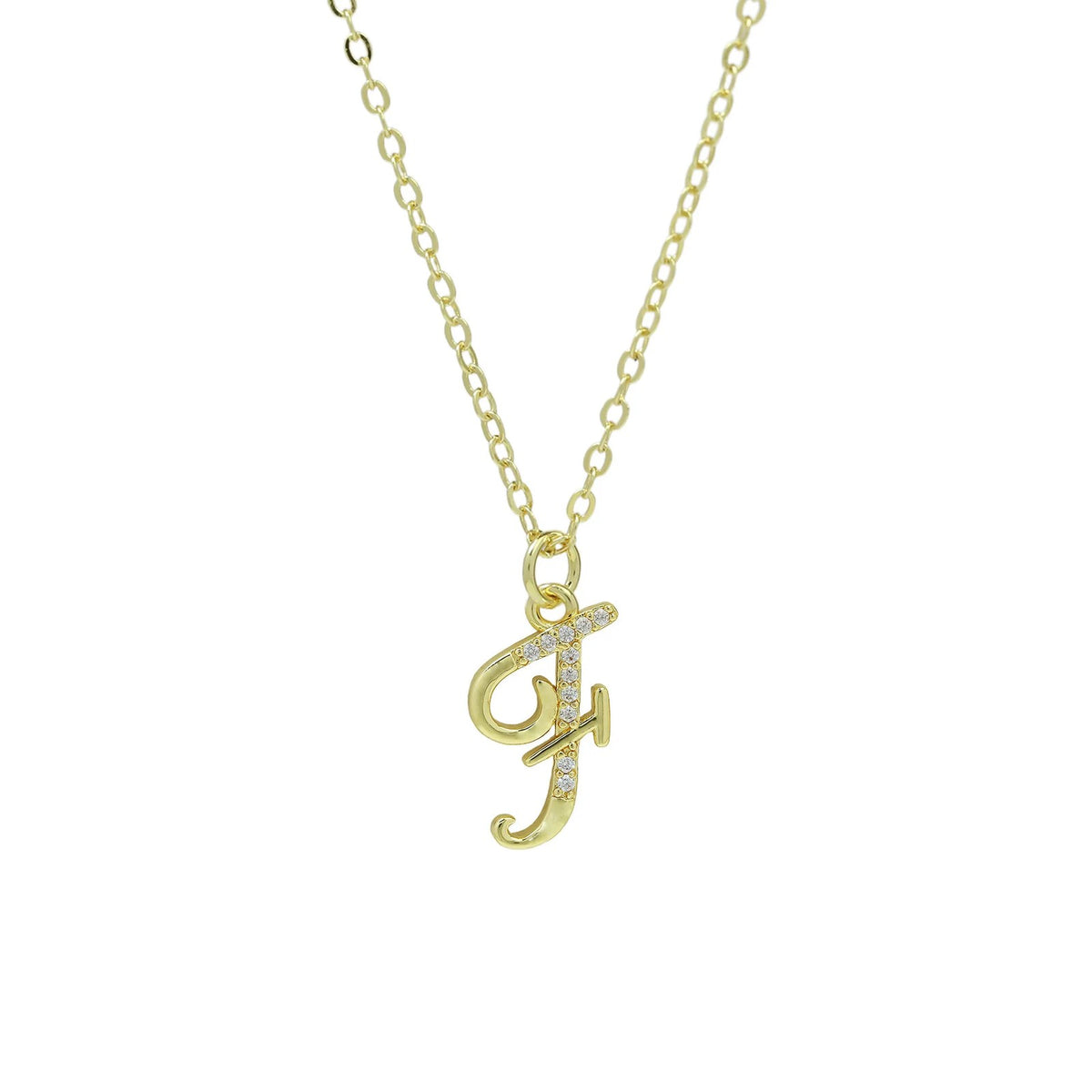 Zircon Script Initial Layered Necklace