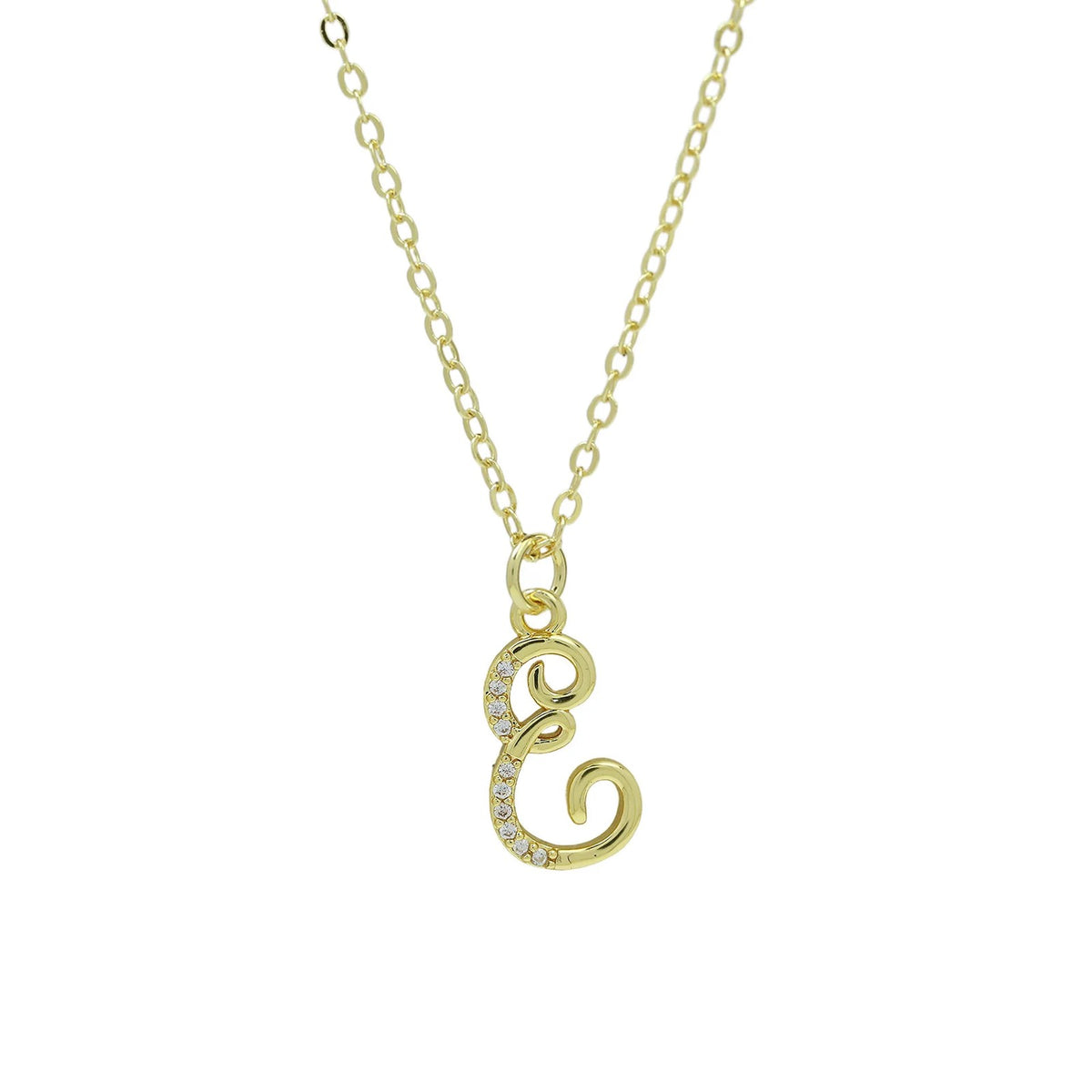Zircon Script Initial Layered Necklace