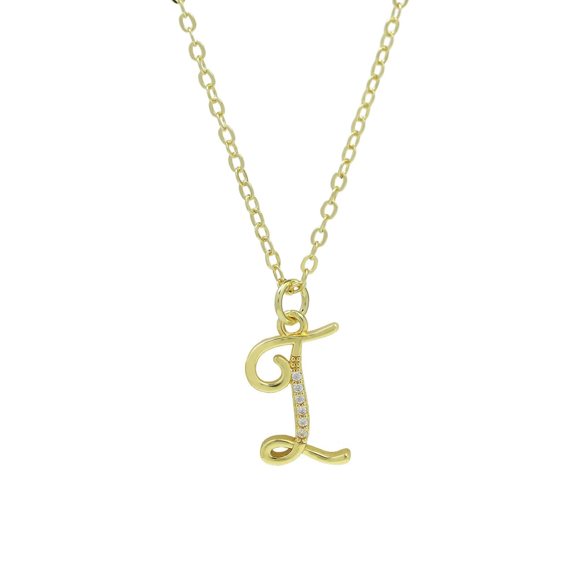 Zircon Script Initial Layered Necklace