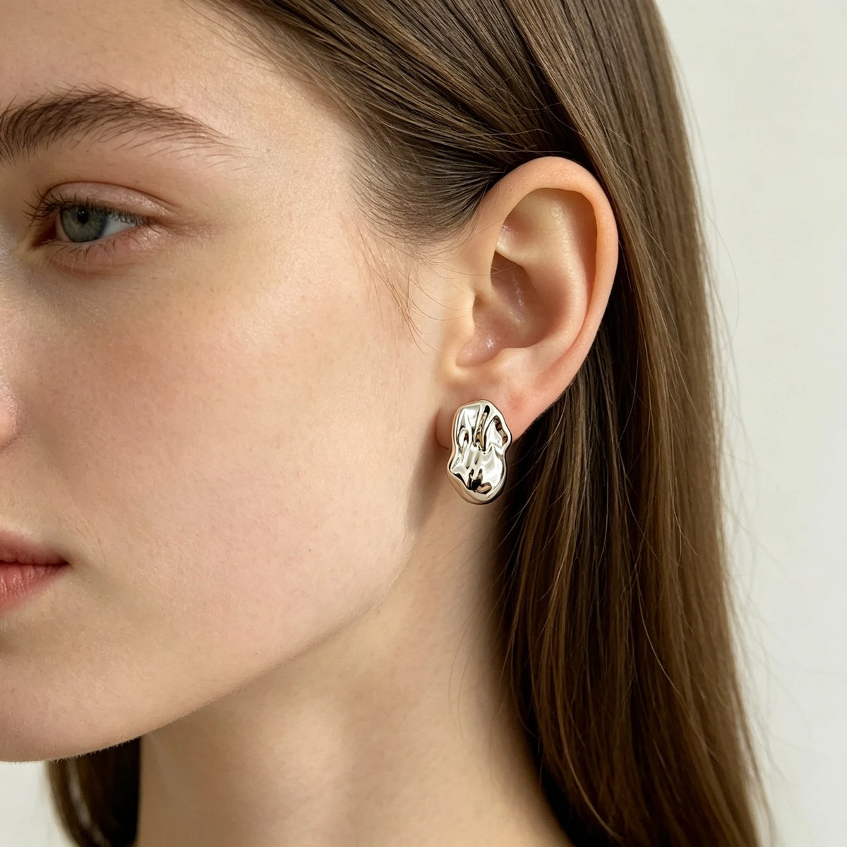 Irregular Polished Stud Earrings
