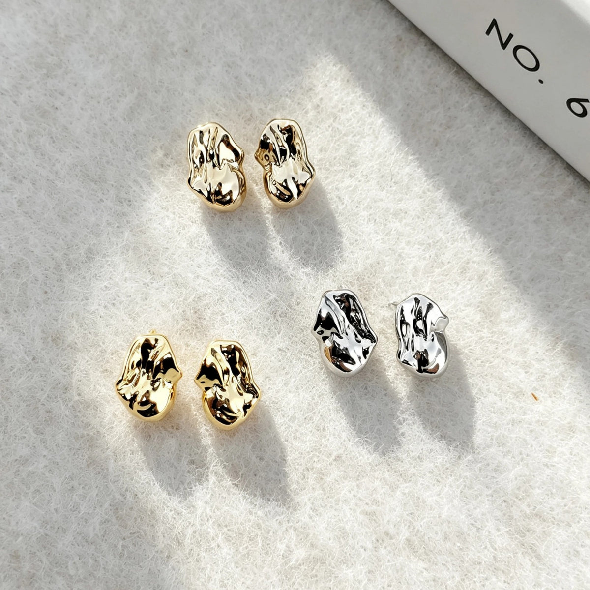 Irregular Polished Stud Earrings