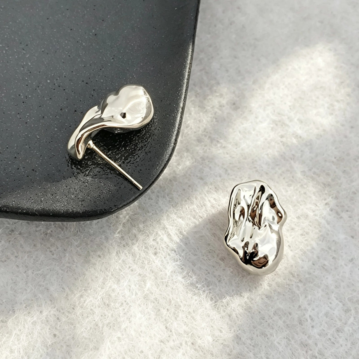 Irregular Polished Stud Earrings