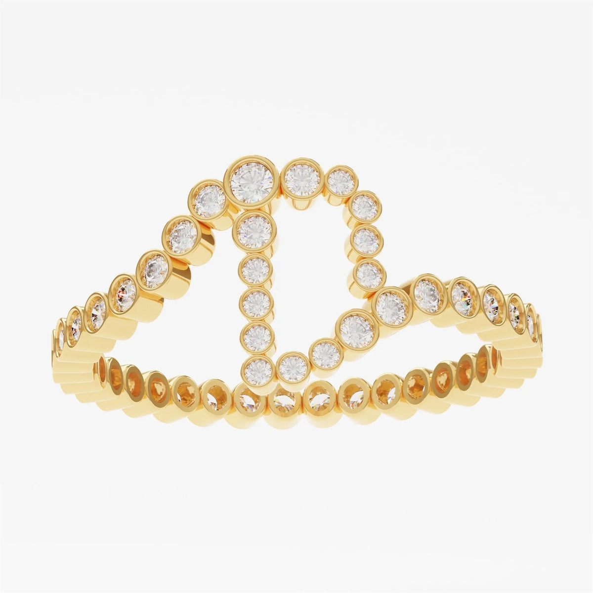 Crystal Initial Pinky Ring