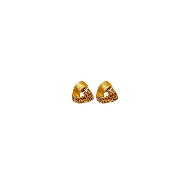 Leopard Triangle Stud Earrings