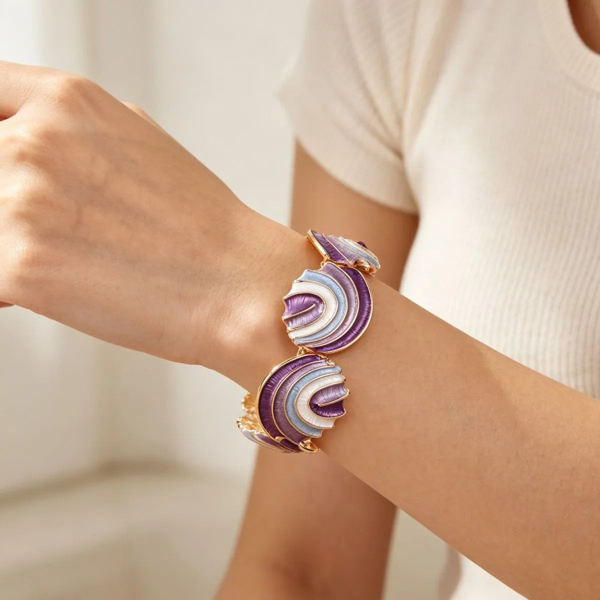 Colorful Shell Bangle