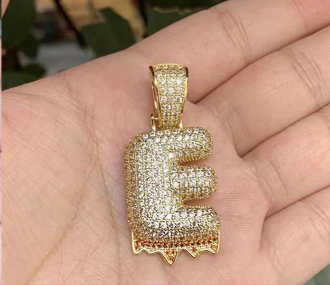 Zircon Pave Initial Necklace