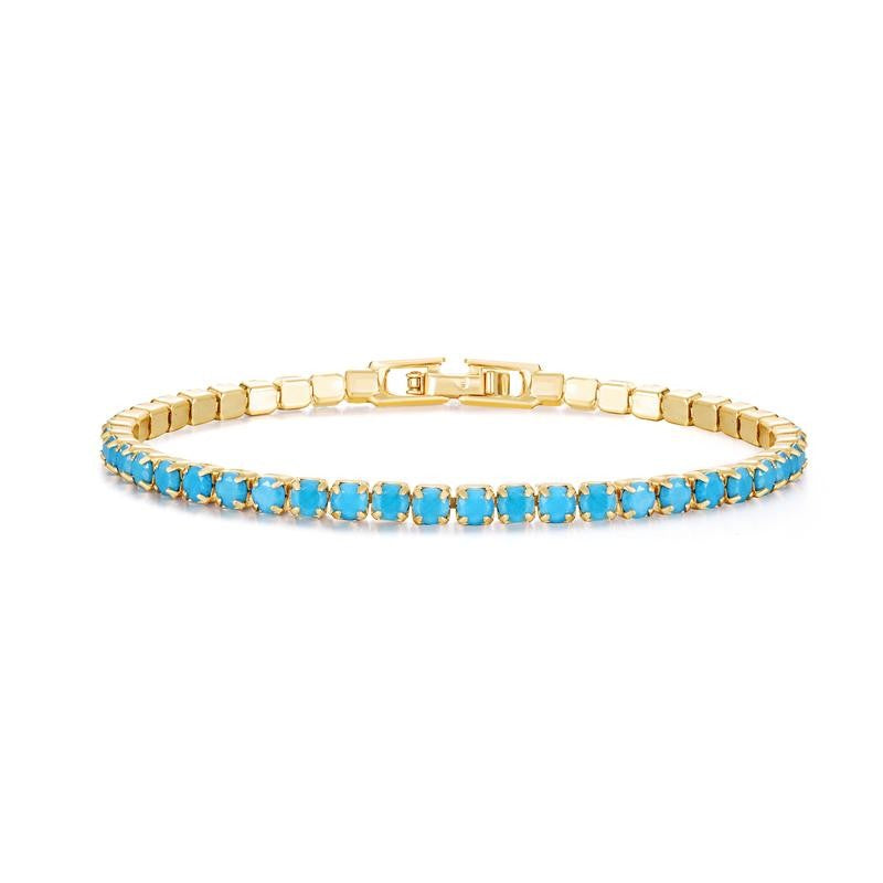 Square Stone Tennis Bracelet