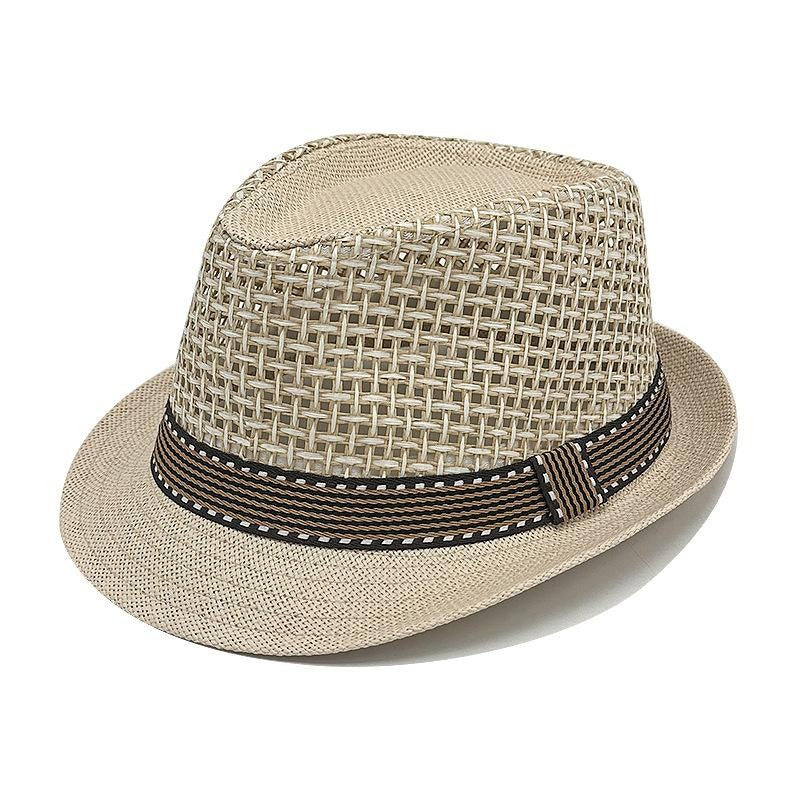 Woven Straw Fedora Hat
