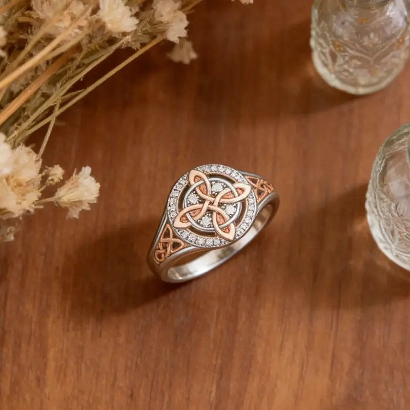 Rose Gold Knot Statement Ring