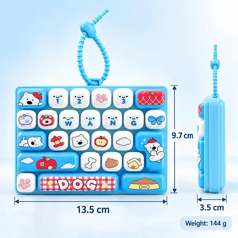 Mini Keyboard Fidget Keychain