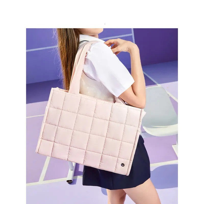 Quilted Puffer Tote Bag