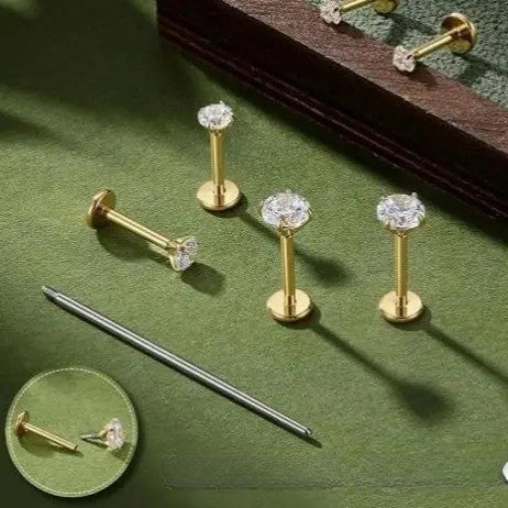 Round Crystal Nose Stud Set