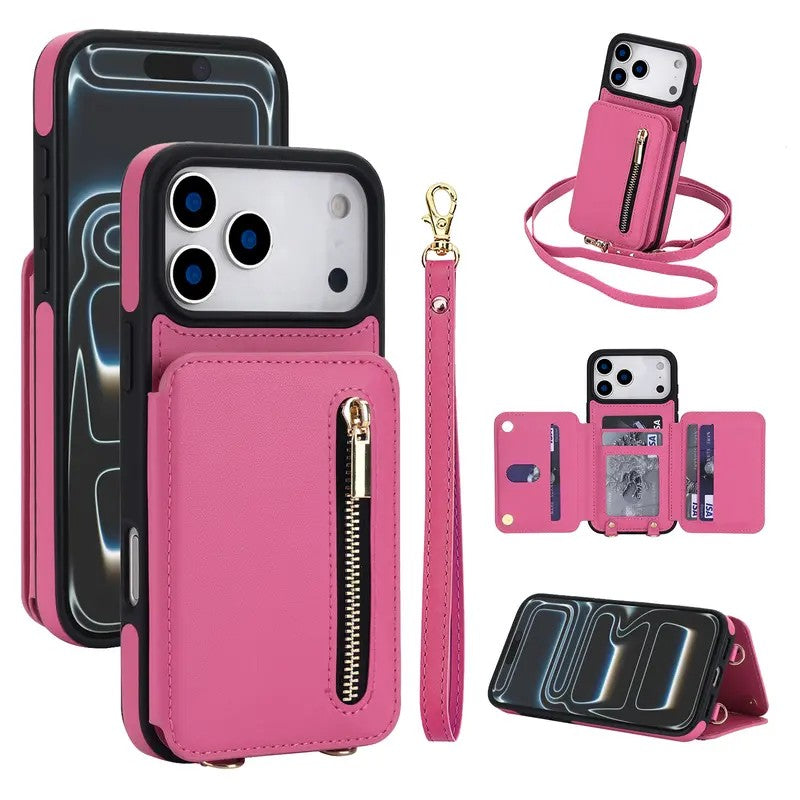 Crossbody Zipper Wallet Phone Case
