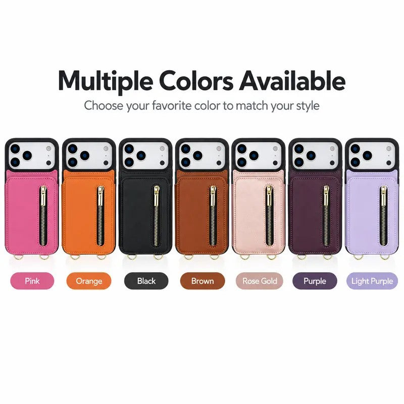 Crossbody Zipper Wallet Phone Case
