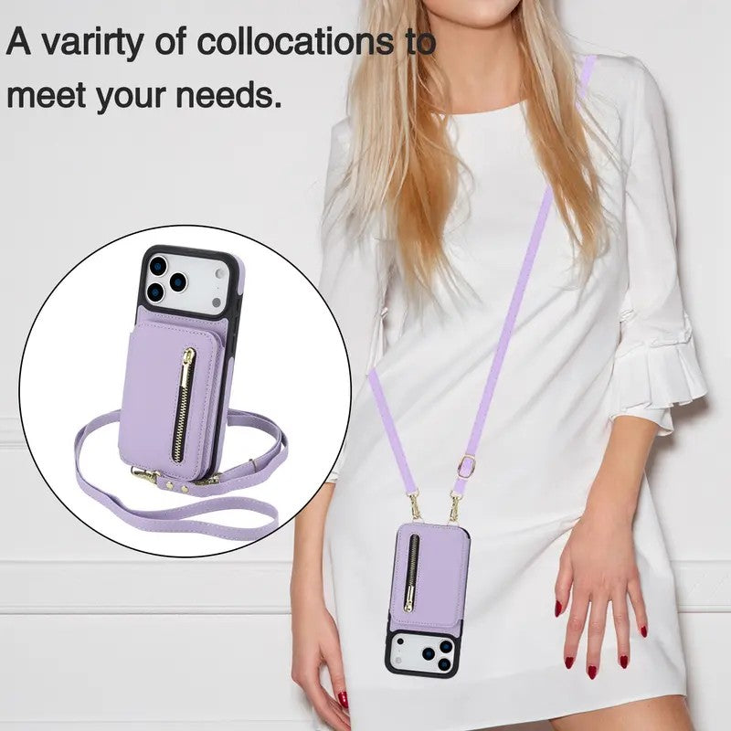 Crossbody Zipper Wallet Phone Case