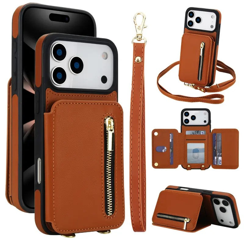 Crossbody Zipper Wallet Phone Case
