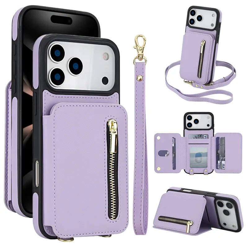 Crossbody Zipper Wallet Phone Case