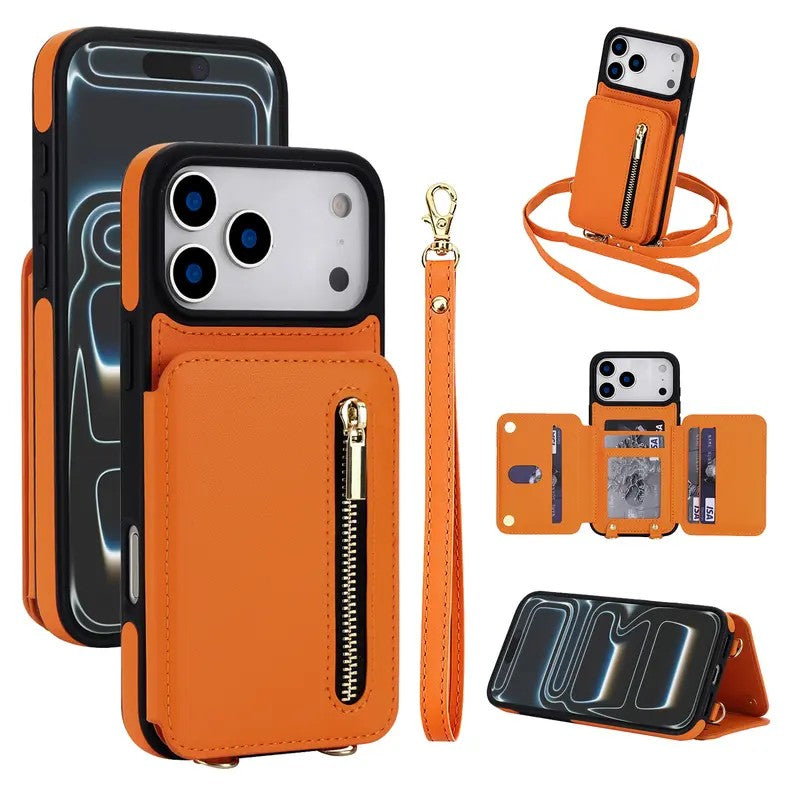 Crossbody Zipper Wallet Phone Case