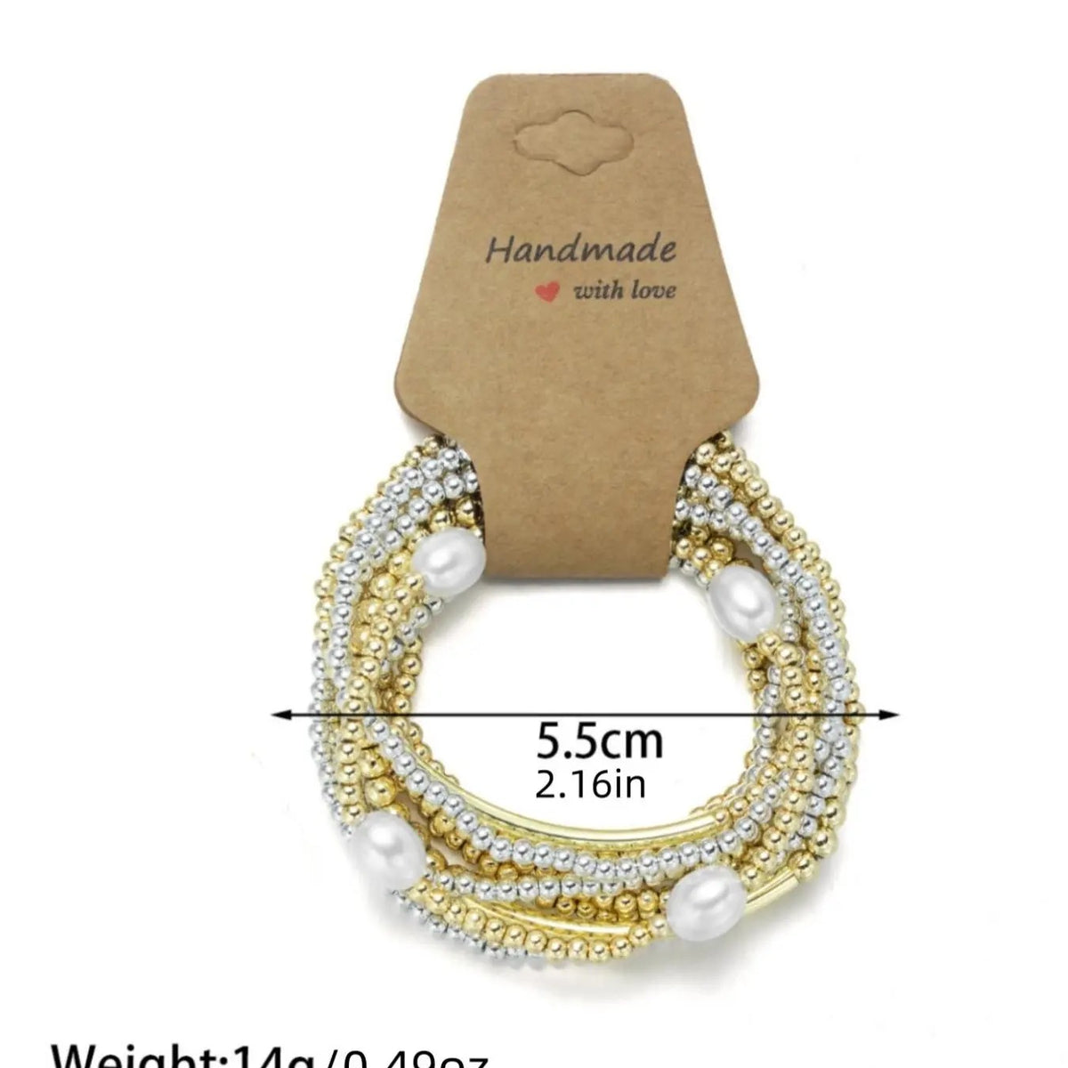 Stacked Bead & Pearl Bracelet Set