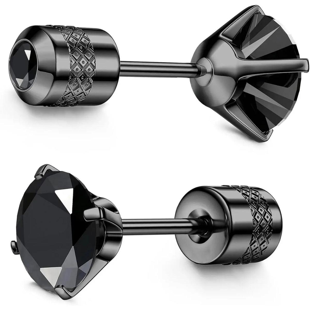 Black Crystal Stud Earrings