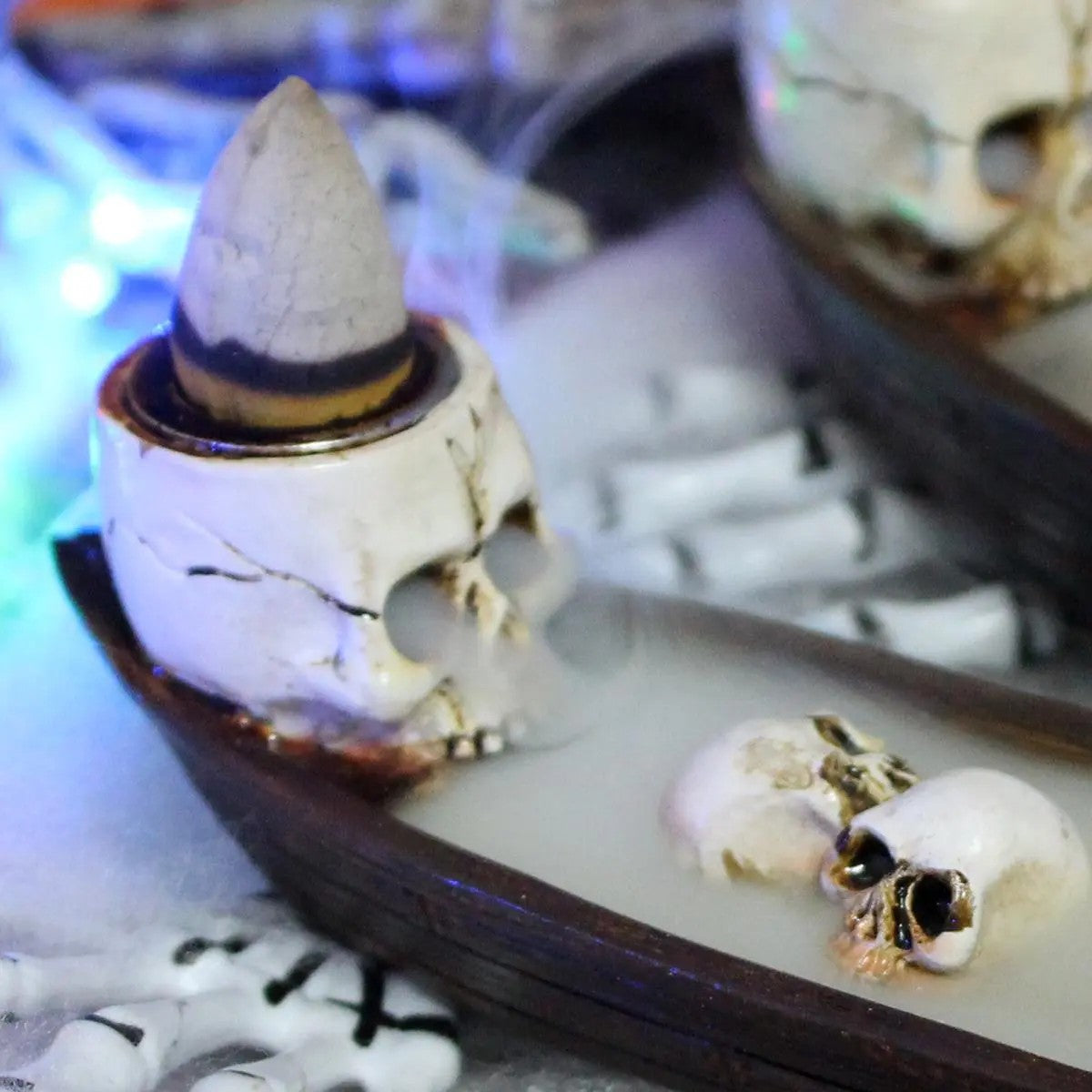 Skeleton Boat Incense Burner