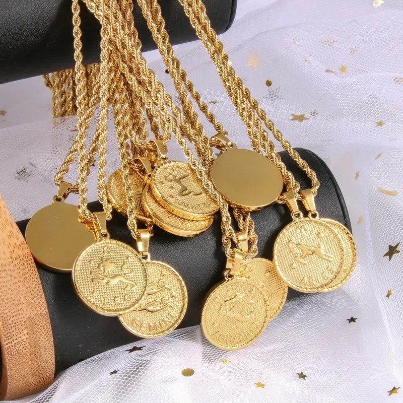 Zodiac Coin Necklace