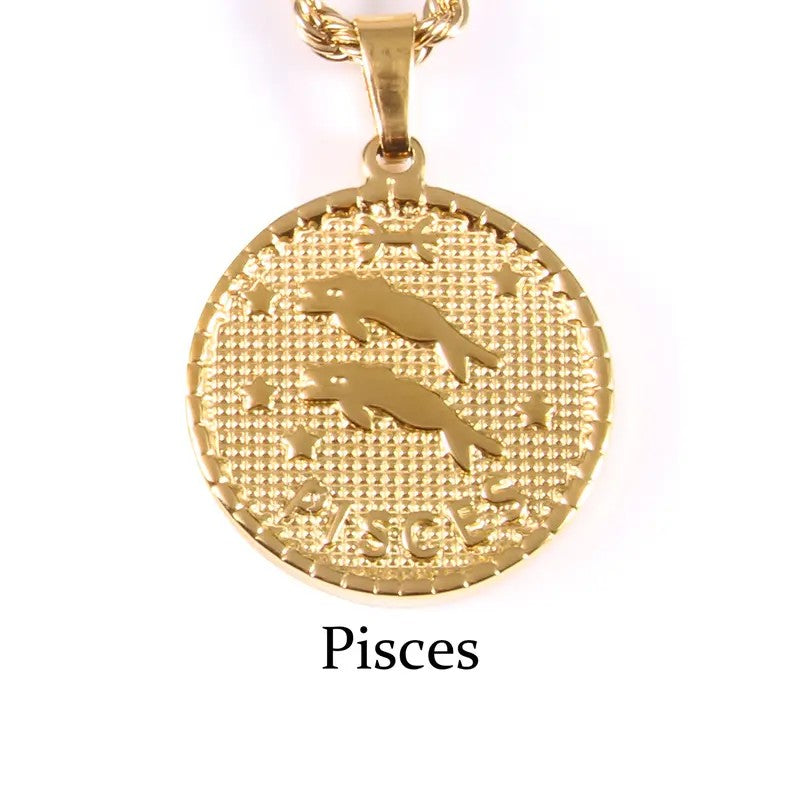 Zodiac Coin Necklace