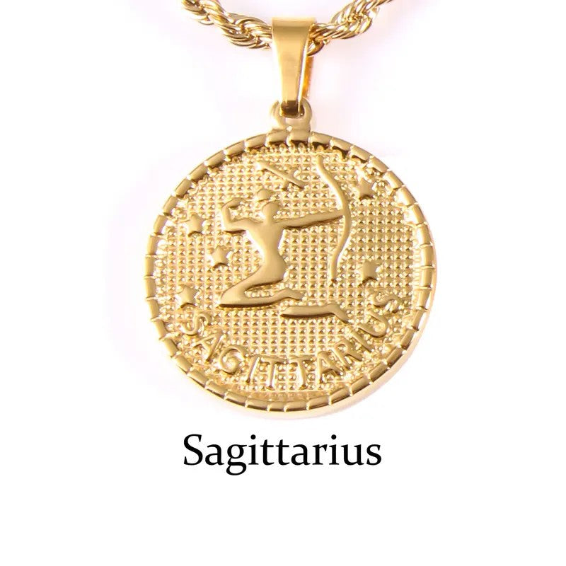 Zodiac Coin Necklace