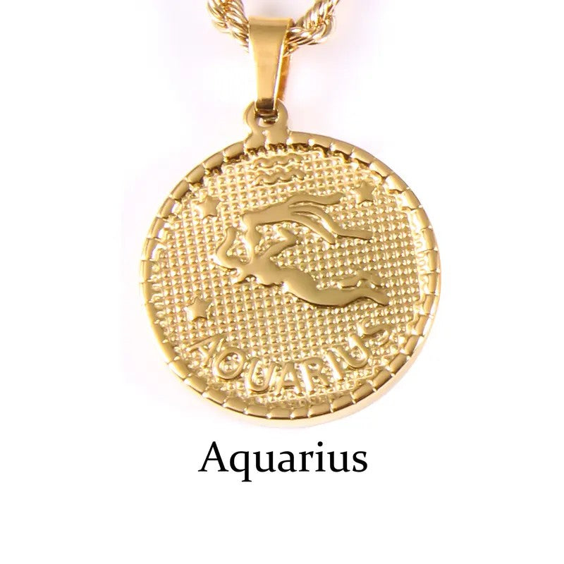 Zodiac Coin Necklace