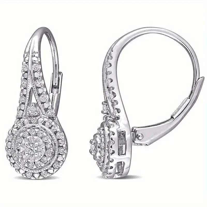 Crystal Pave Teardrop Drop Earrings
