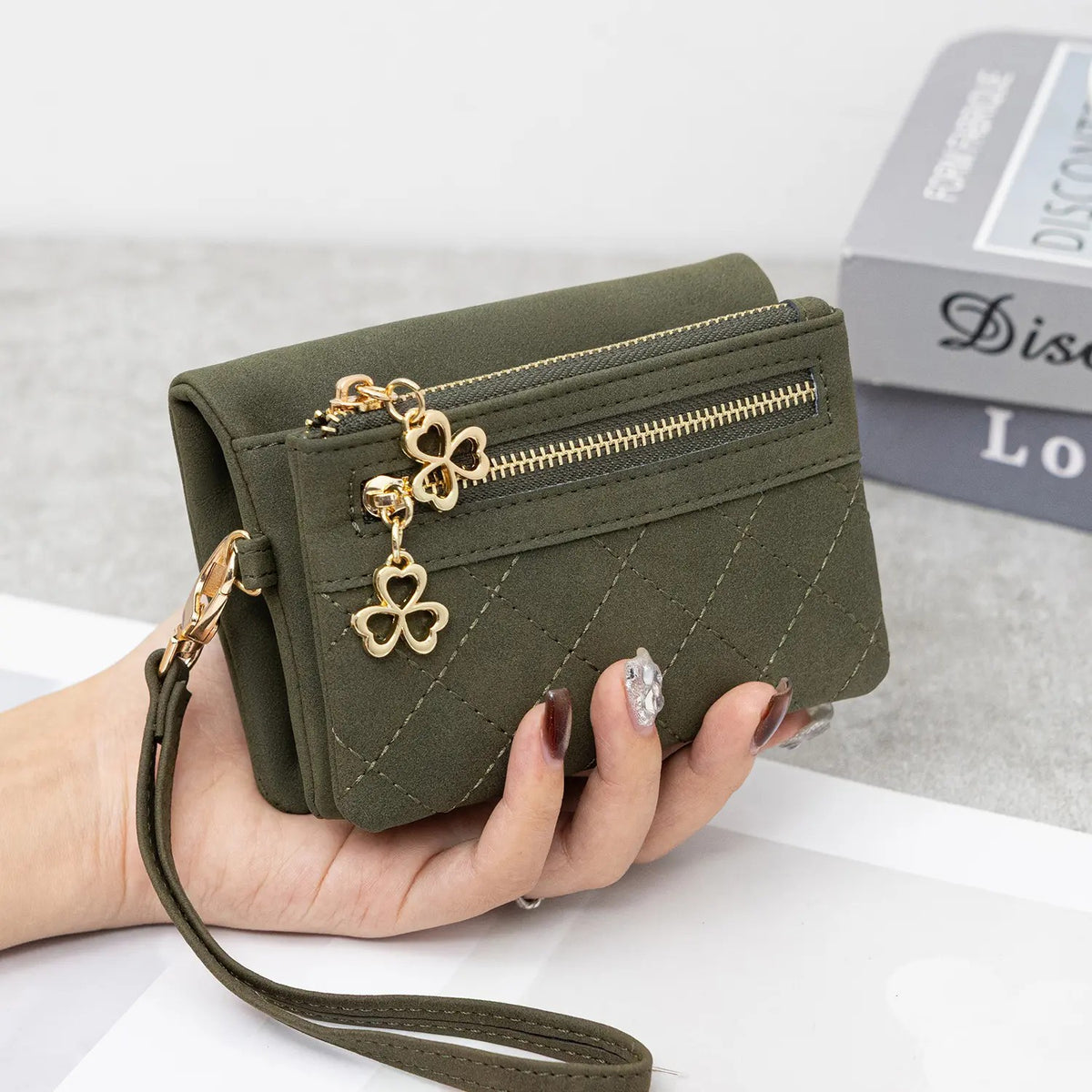 Suede Wristlet Wallet