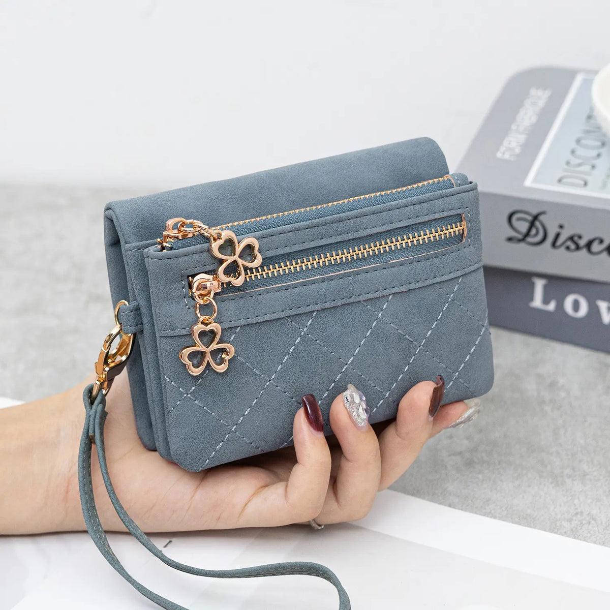 Suede Wristlet Wallet