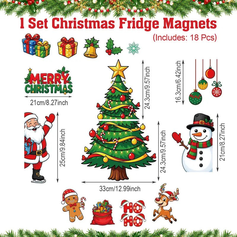 Christmas Holiday Magnet Set