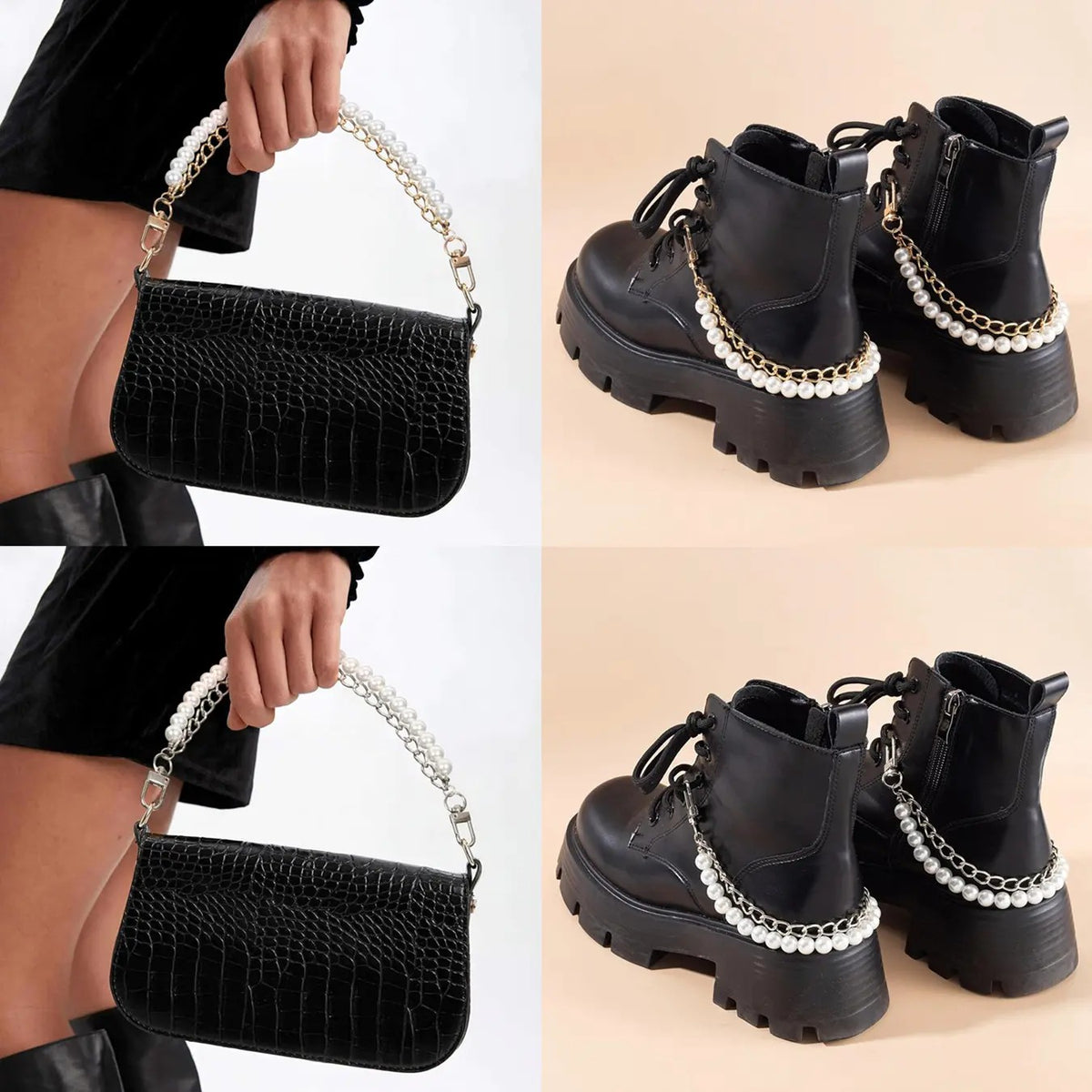 Pearl Chain Purse Strap