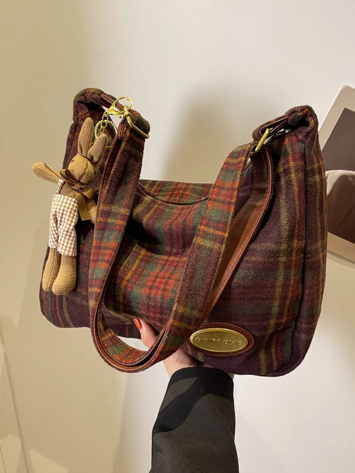 Plaid Shoulder Bag
