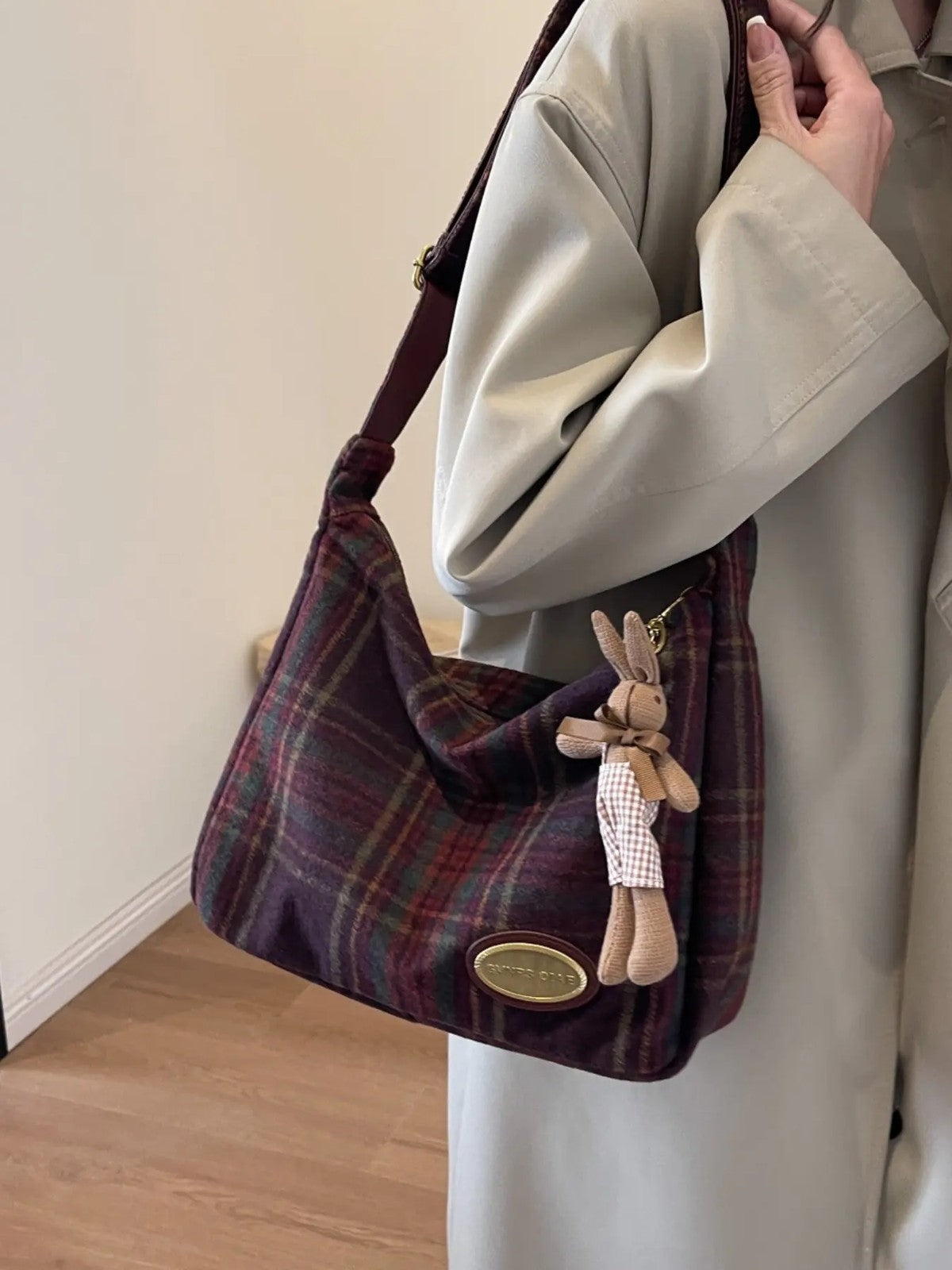Plaid Shoulder Bag