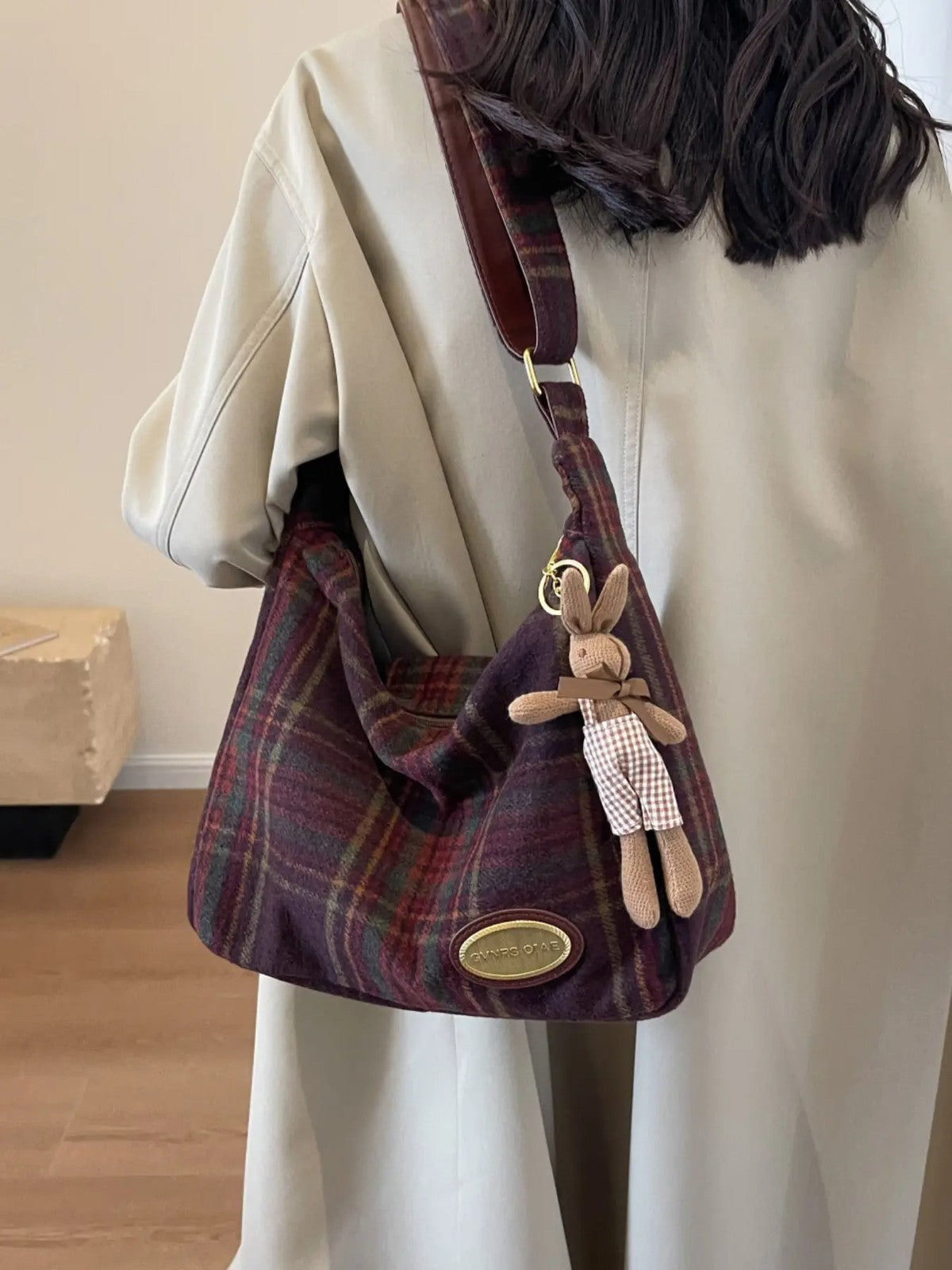 Plaid Shoulder Bag