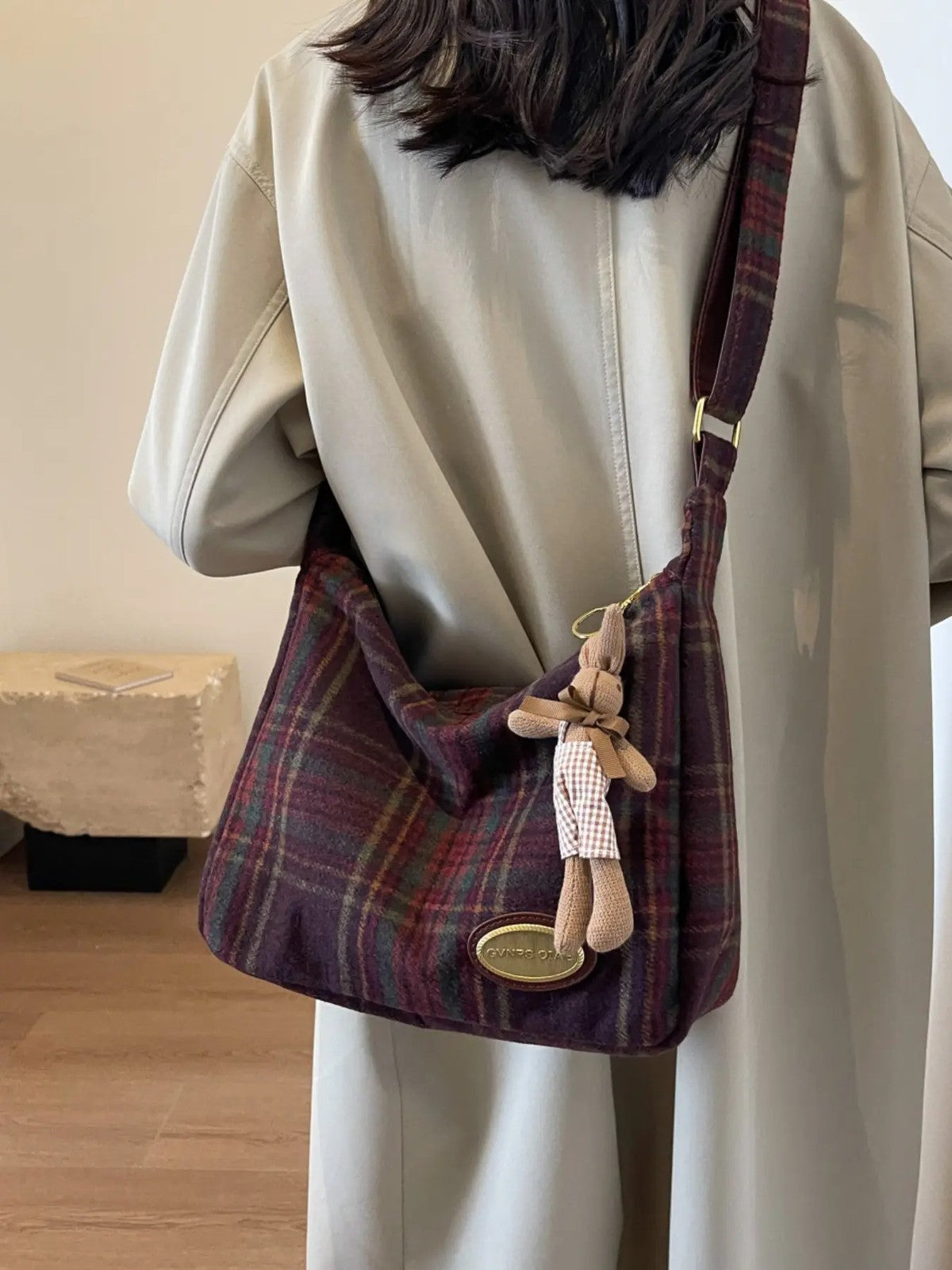 Plaid Shoulder Bag
