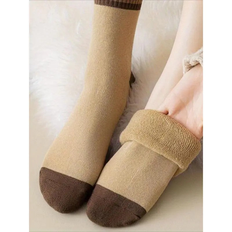 10-Pair Striped Block Color Sock Set