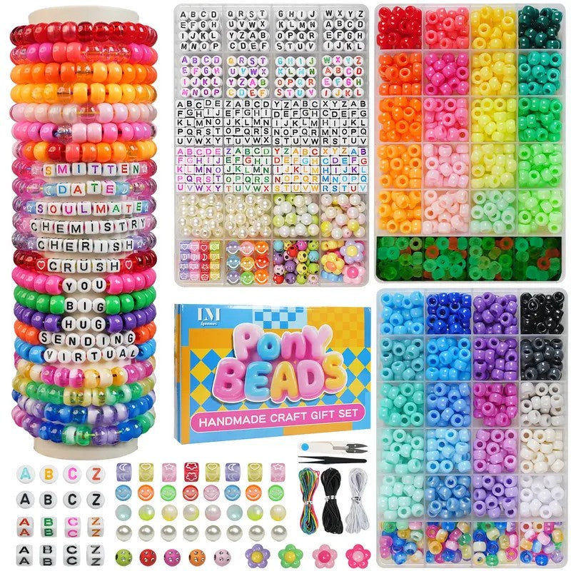 Colorful Pony Bead Craft Set