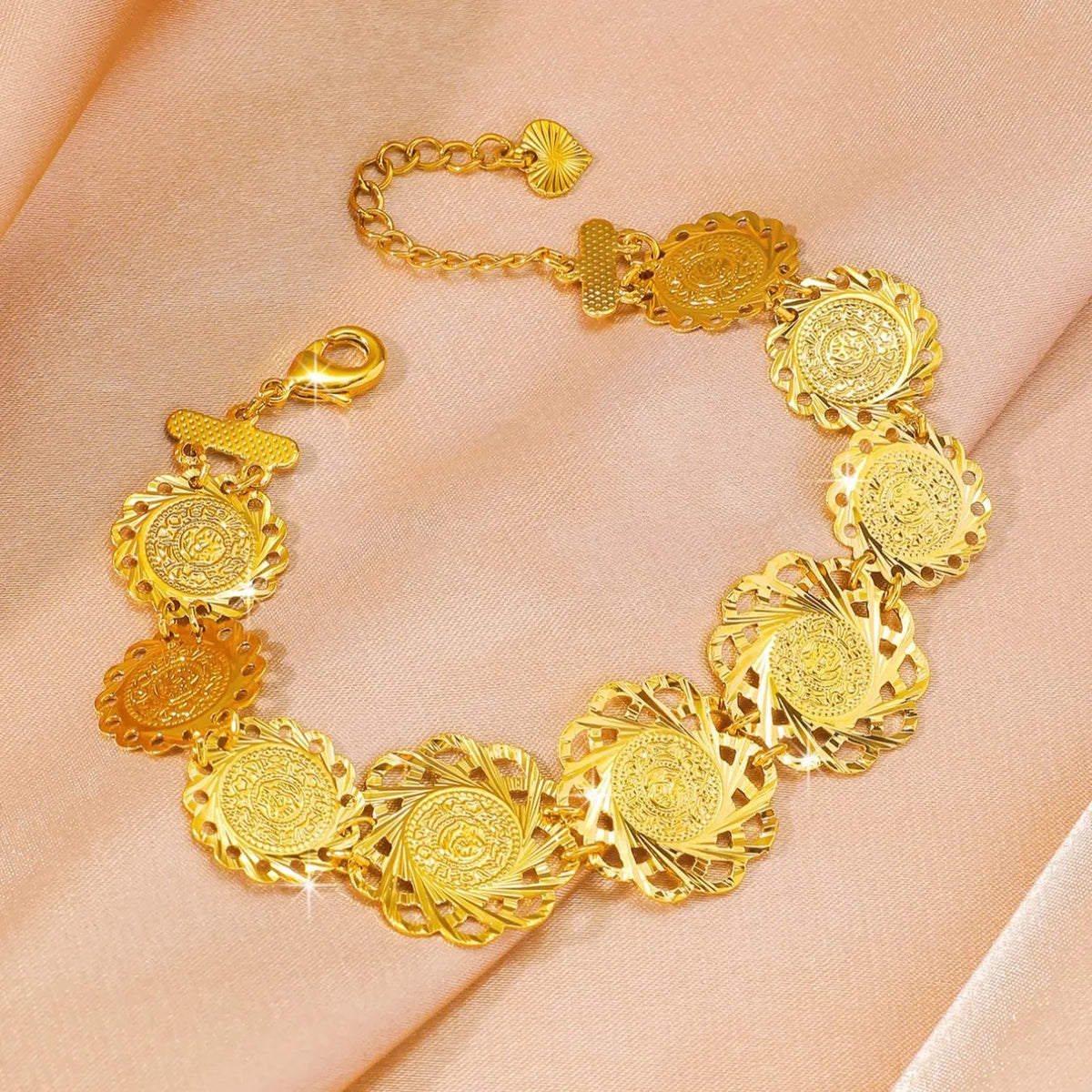 Antique Coin Sunburst Bracelet