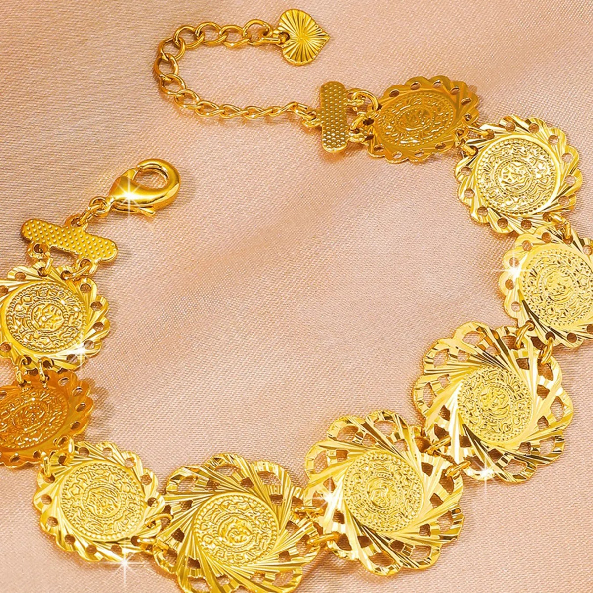 Antique Coin Sunburst Bracelet