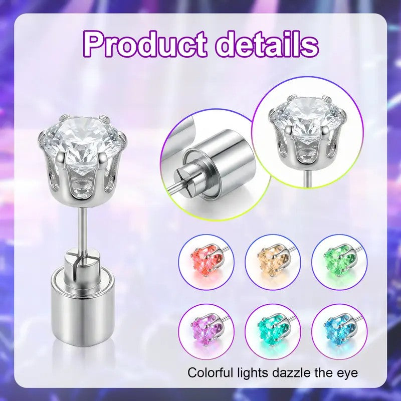 Glowing Crown Stud Earrings