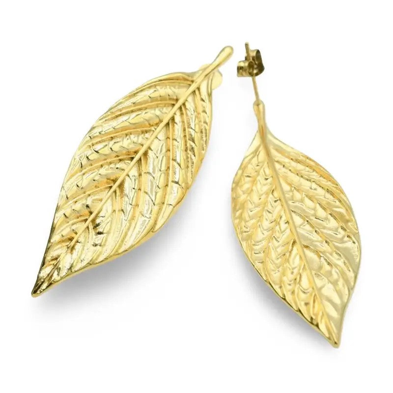 Openwork Leaf Drop Earrings